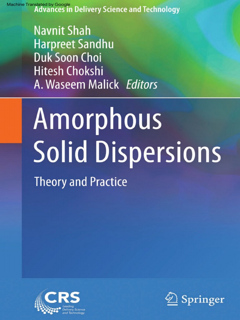 Amorphous Solid Dispersions ESPAÑOL | PDF | Sólido | Cristal