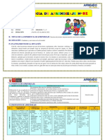 Experiencia de Aprendizaje #01 Iv Ciclo 2021