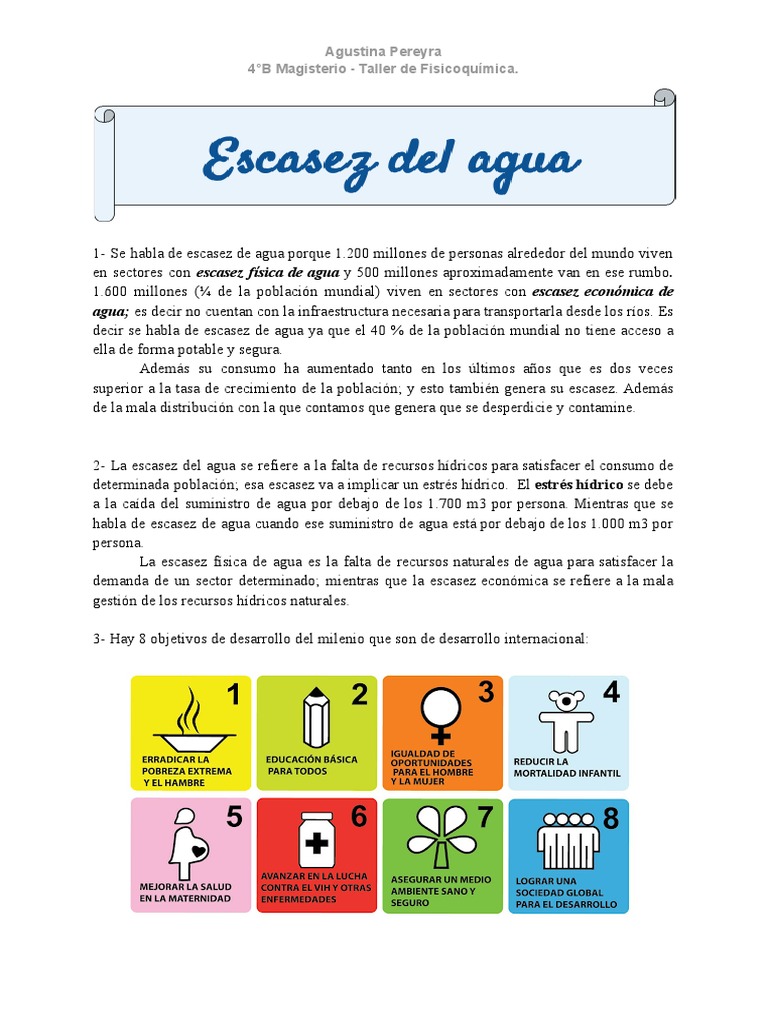 Escasez de agua: causas y soluciones | PDF | Escasez de agua | Agua