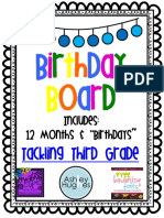 Tackling Third Grade: Includes: 12 Months & "Birthdays