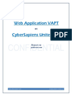 Web Application Vapt Cybersapiens United LLP: Report On