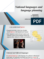 National Languages and Language Planning