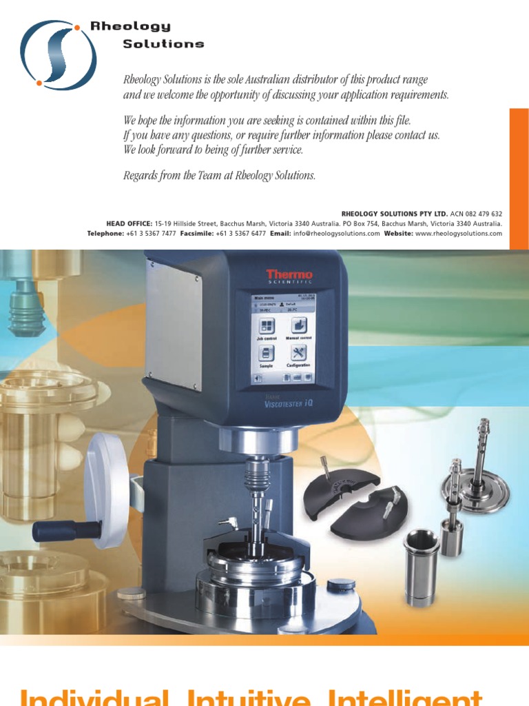 Thermo Scientific HAAKE Viscotester IQ Brochure Low Res PDF