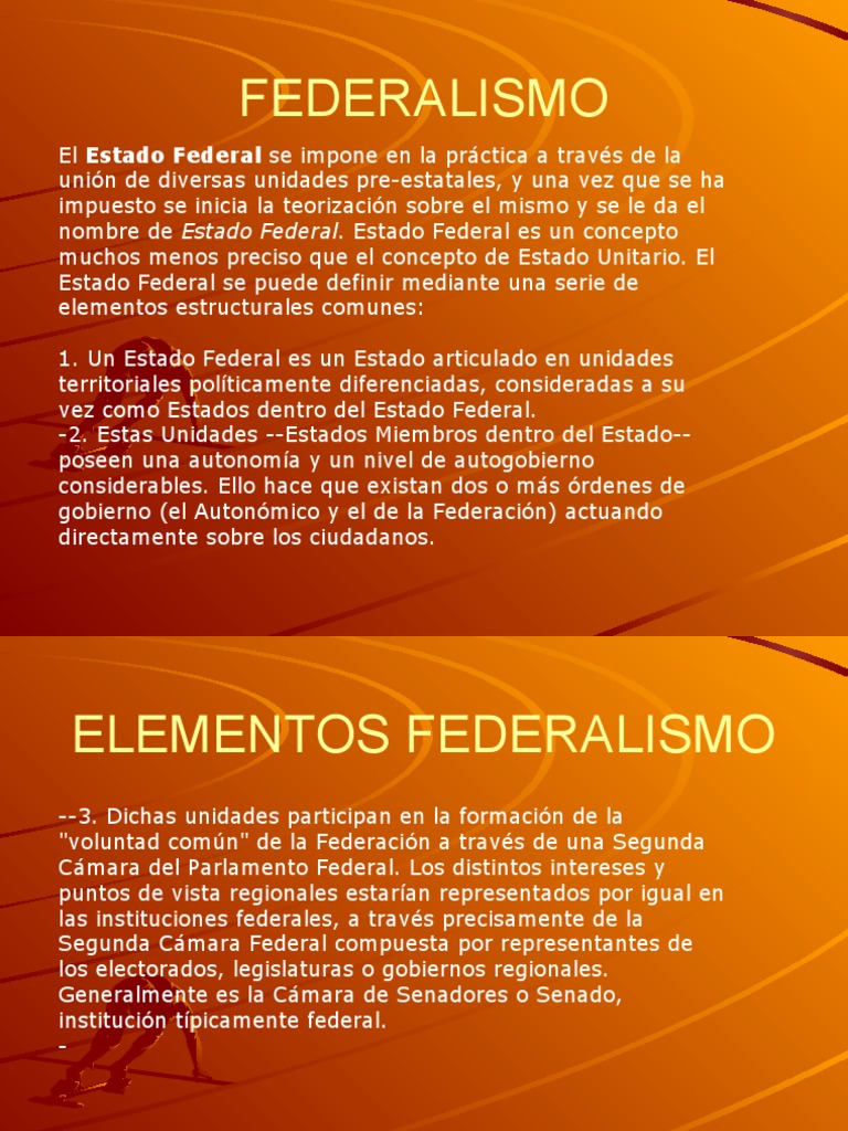 Cuáles son las diferencias entre federalismo y