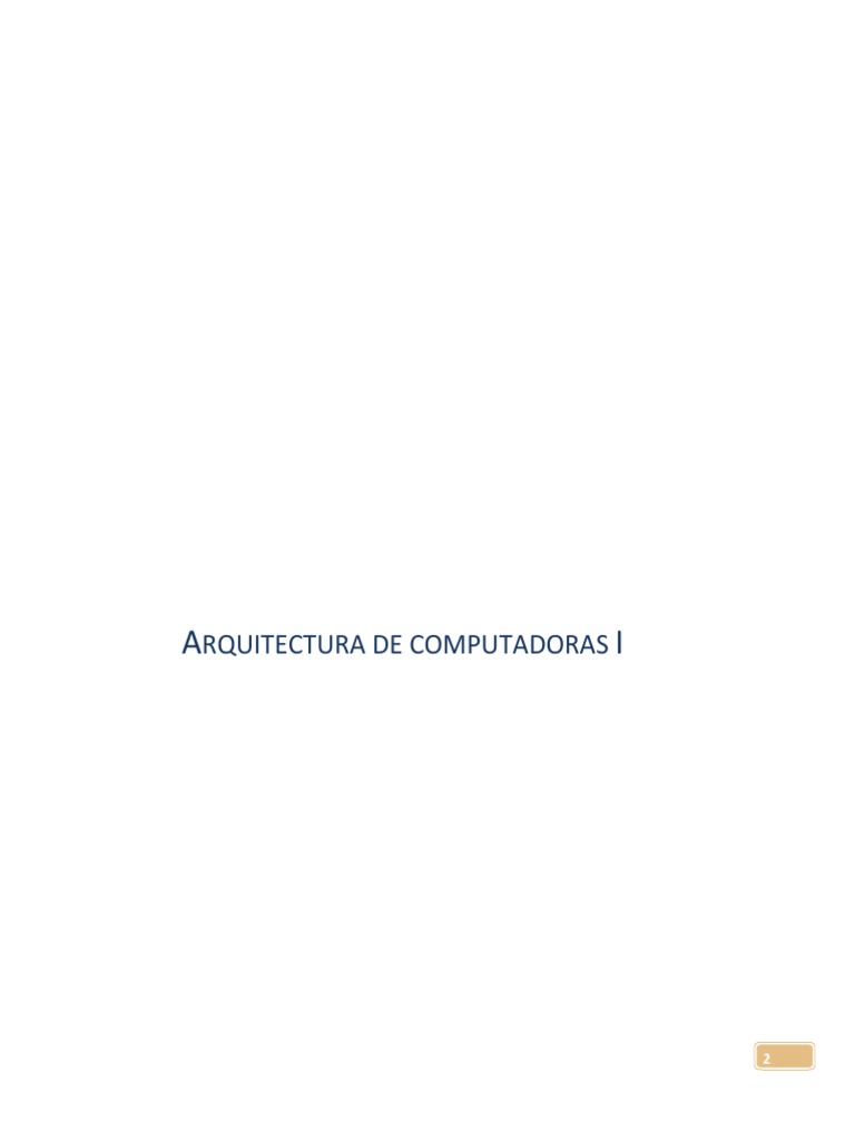 Arquitectura - Computadoras I | PDF | Hardware de la computadora ...