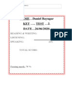 KEY - Answer Sheet - Formato Word