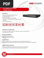 DS-7200HUHI-K1 SERIES Turbo HD DVR: Key Feature