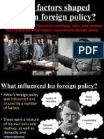 L/O - To Identify The Historical Conditions, Aims, and Motives That Helped Form Germany's Expansionist Foreign Policy