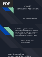 Vanet: Vehicular Ad Hoc Network