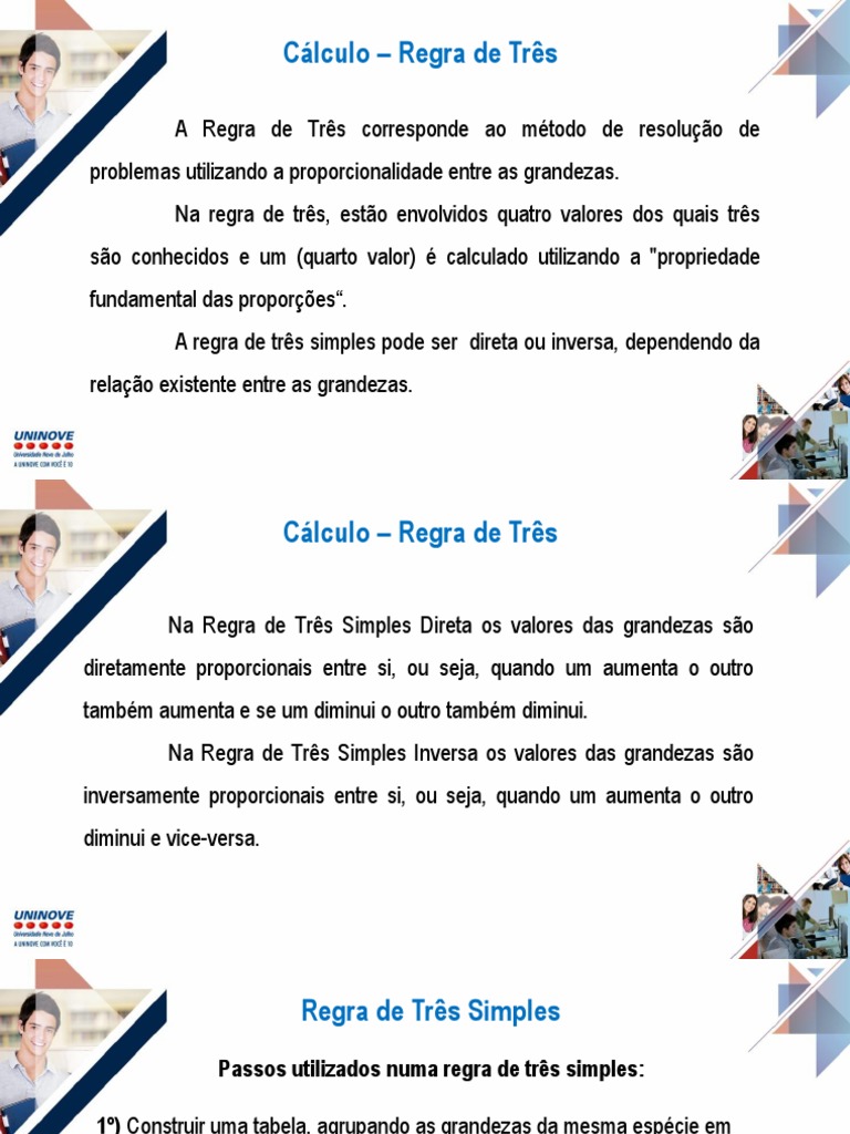 Regra de Três: Guia Prático | PDF | Matemática