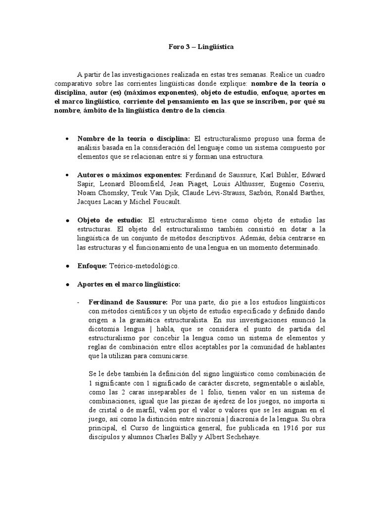 Lingüística - Corrientes Lingüísticas | PDF | Lingüística | Comunicación