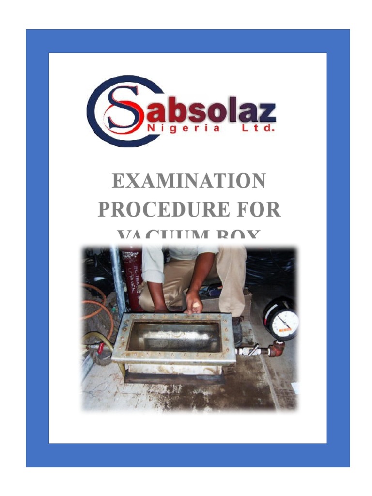 Examination Procedures For Vacuum Test PDF Leak Construction