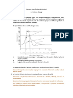 Nervous Coordination Worksheet