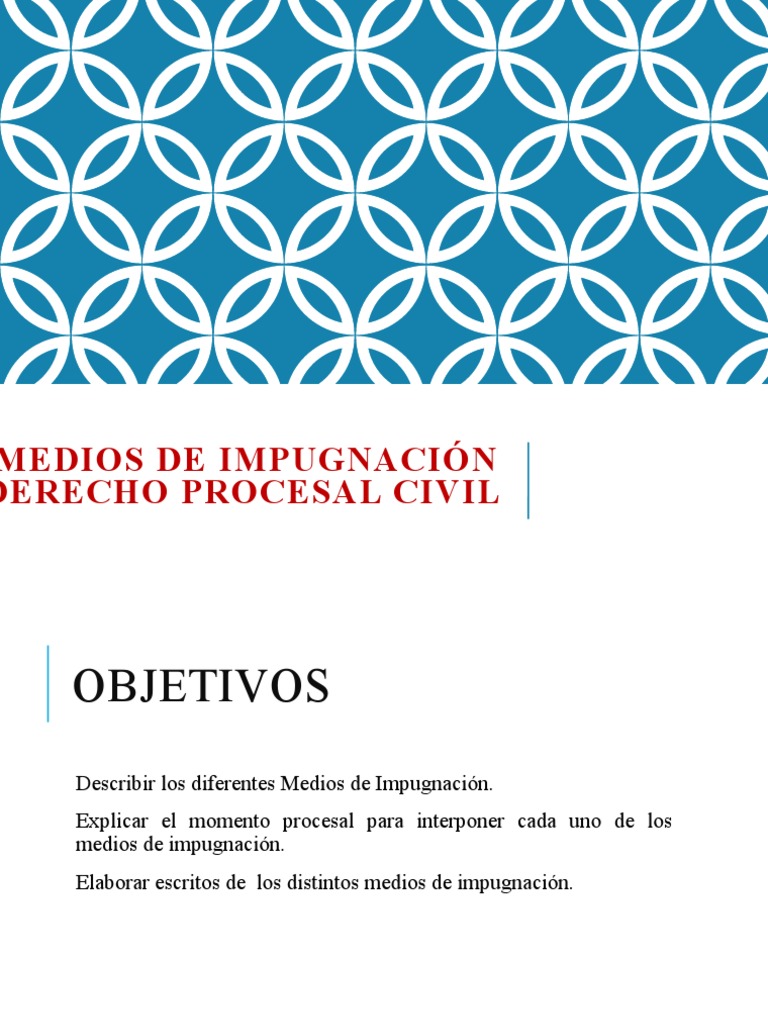 Medios de Impugnación en Derecho Civil | PDF | Ley procesal | Gobierno
