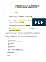 PLAN DEFINITIF DE REDACTION DU RAPPORT DE LA MISSION DU PORT AUTONOME D