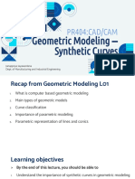 Geometric Modeling - Synthetic Curves: PR404:CAD/CAM