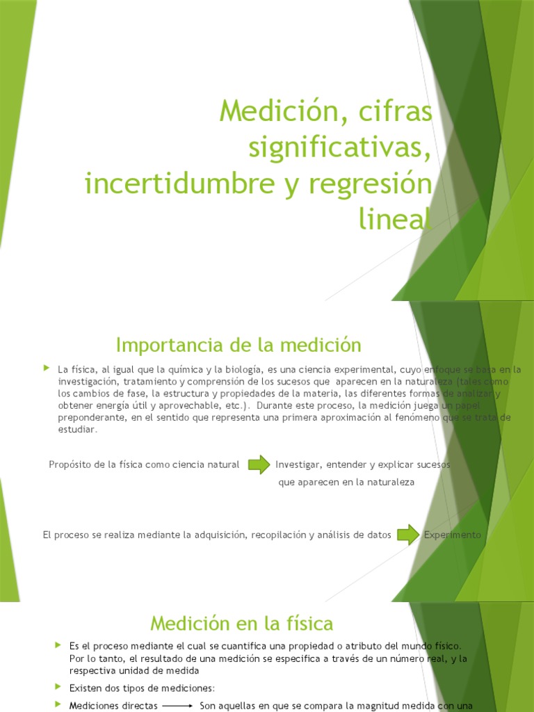 Propagación de La Incertidumbre, Cifras Significativas y Regresión ...