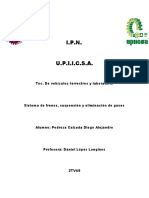 Sistema de Frenos, Suspensión y Eliminación de Gases