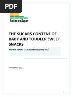 Action On Sugar Baby & Toddler Sweet Snacks Report