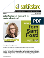 El Santfostenc, Maig 2011 (Carta de La Nostra Alcaldessa)