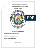 Intoxicación por metanol: causas, síntomas y tratamiento