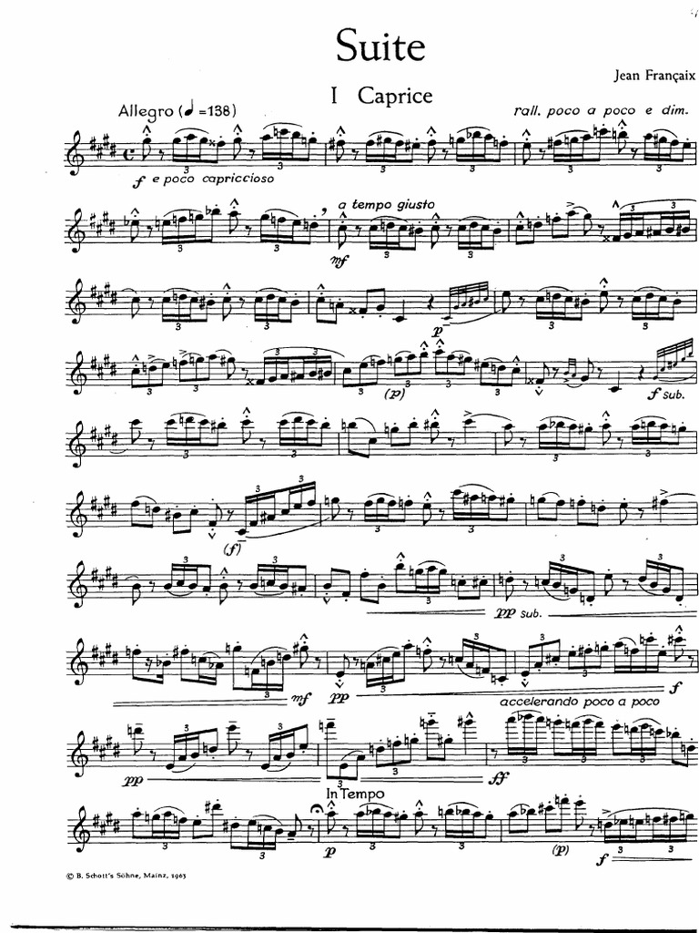 Français - Suite - Flauto Solo | PDF