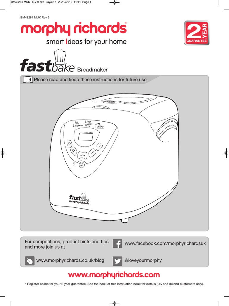 Morphy Richards Bread Maker PDF Breads Flour