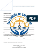 Formulario Inscripción para Catequistas 2022