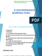 La bonne gouvernance au Burkina Faso