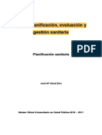 Planificacion, Evaluación y Gestión Sanitaria