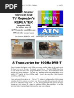 TV Repeater'S Repeater: A Transverter For 10Ghz DVB-T