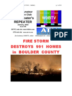 Fire Storm Destroys 991 Homes in Boulder County: TV Repeater's Repeater