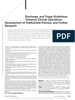 ICU Admission, Discharge, And Triage Guidelines a Framework to Enhance Clinical Operations, Development of Institutional Policies, And Further Research