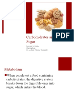 Carbohydrates and Blood Sugar: Laurensi M Sasube Nursing Dept de La Salle Catholic University