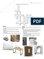 House and Furniture Crossword Crosswords 135950