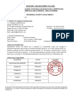 Jiangsu Cel Battery Co.,Ltd.: Material Safety Data Sheet