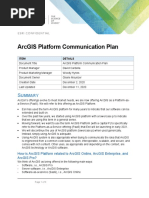 ArcGIS Platform Communication Plan