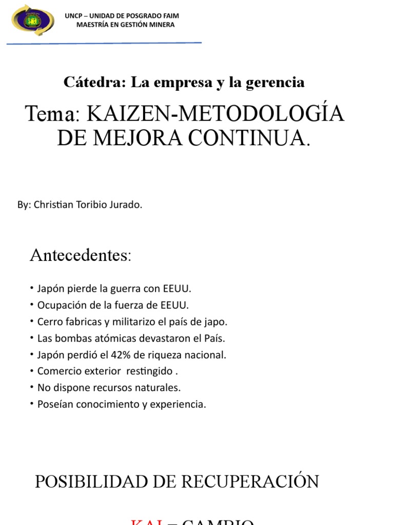 Kaizen-Metodología de Mejora Continua. | PDF | Business | Economias
