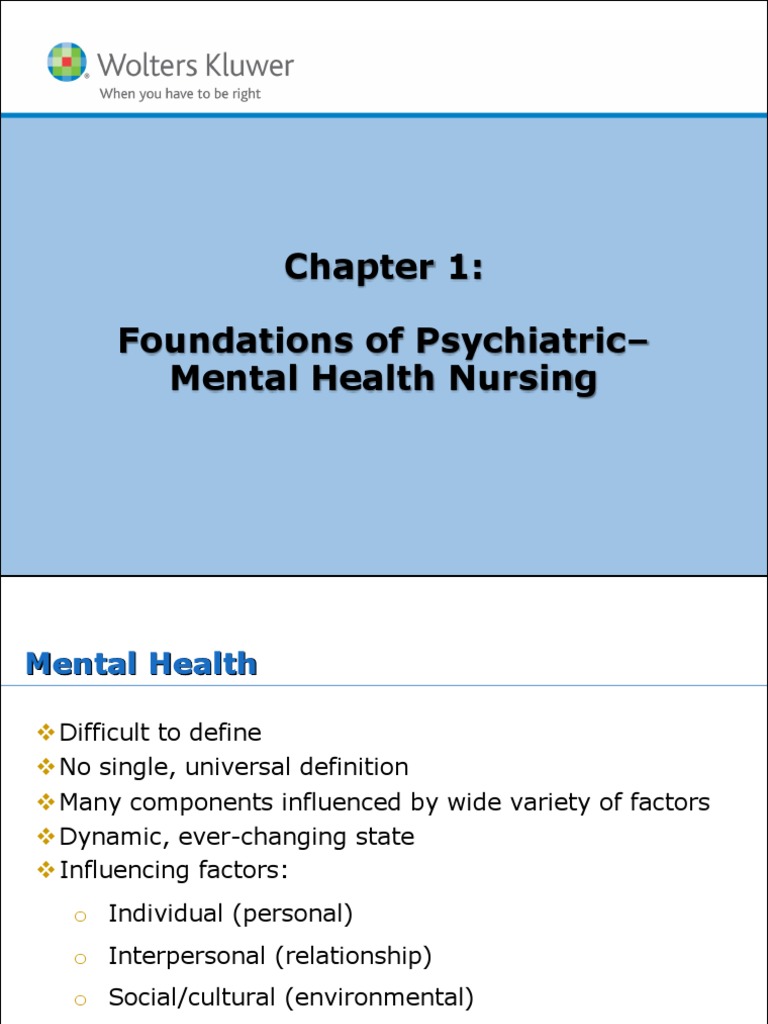 Foundations of Psychiatric Mental Health Nursing | PDF | Mental ...