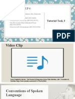 Group 6 Tutorial Task 3 Features of Spoken Language