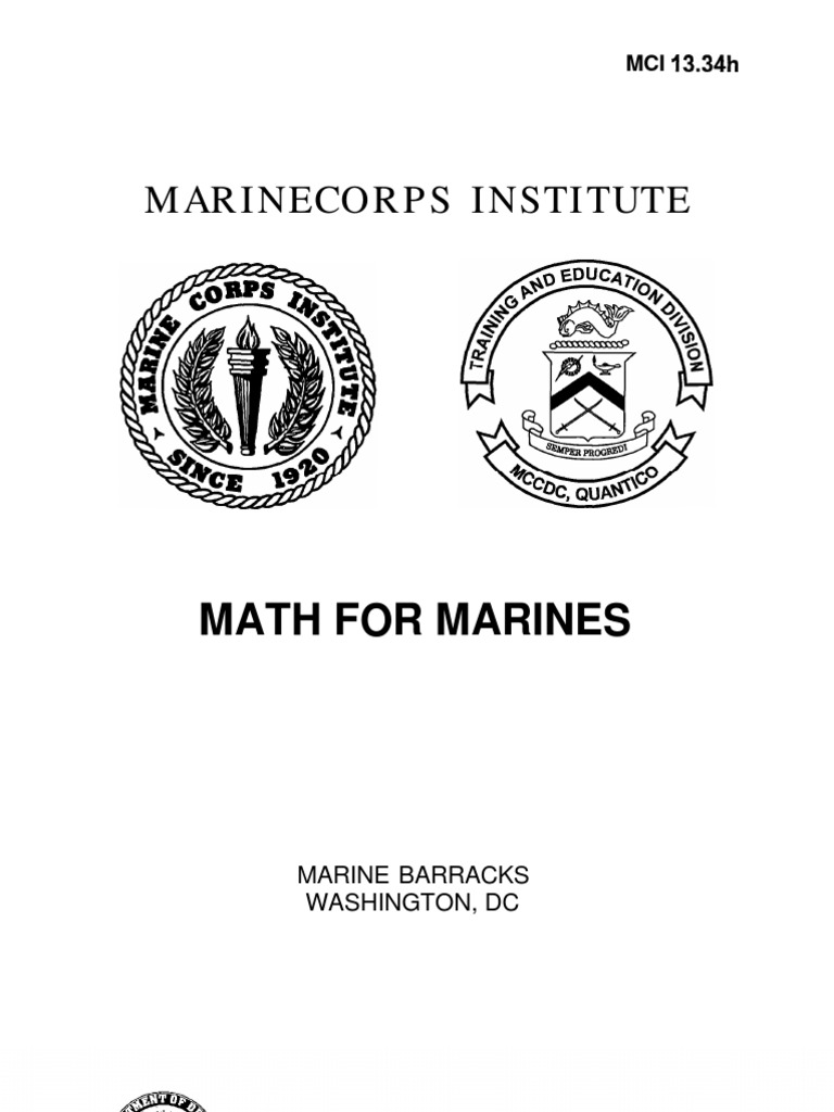 Math For Marines | PDF | Division (Mathematics) | Numbers