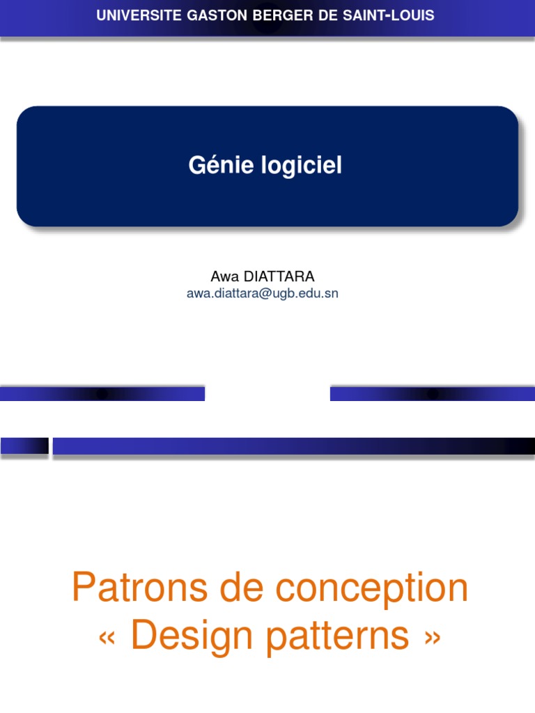 Cours6 Design Pattern Miage | PDF | Patron de conception | Classe ...