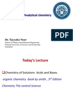 Lecture 6 - Acid and Bases