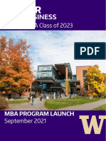 2021 Fall MBA Launch Program