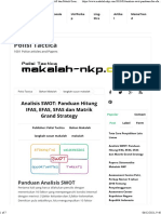 Analisis SWOT Panduan Hitung IFAS, EFAS, SFAS Dan Matrik Grand Strategy - Polisi Tactica