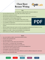 Resume writing - HR Lab_Cheat Sheet