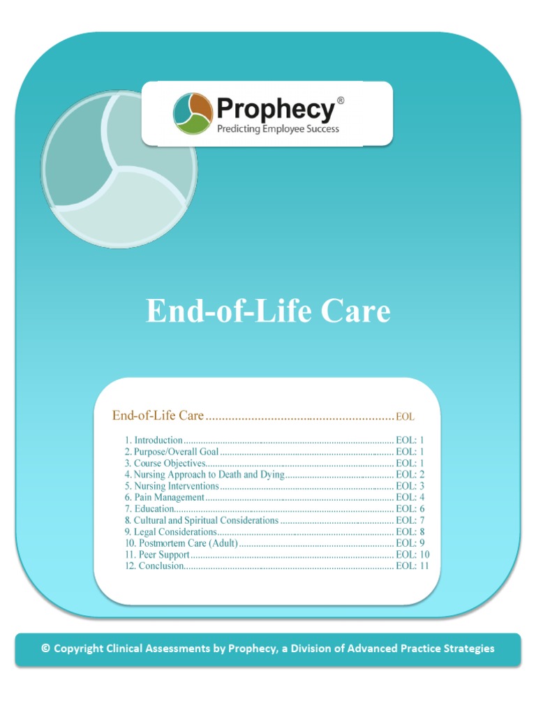 End of Life Care | PDF | End Of Life Care | Pain