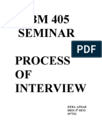 BBM 405 Seminar on Interview Process