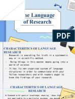 The Language of Research