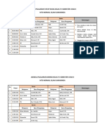 Jadwal Pelajaran Tatap Muka Kelas 7C Semester I Dan Ii